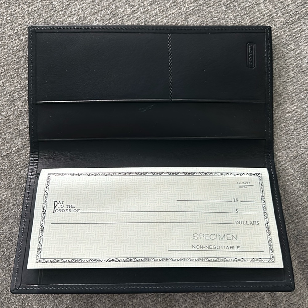 Coach Vintage Leather Checkbook